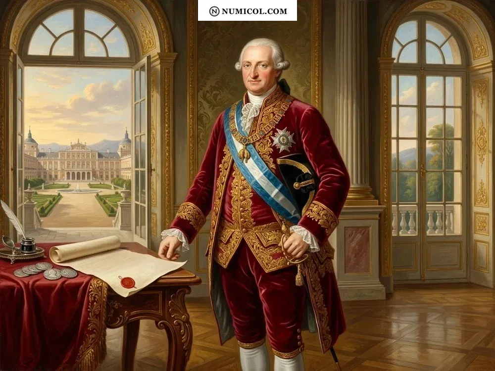 Composición representativa de Casa de Borbón  -  Carlos IV (1788-1808)