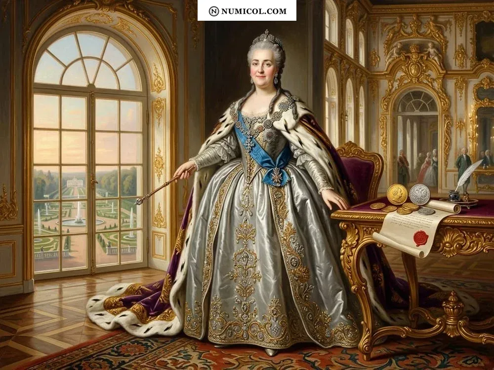 Composición representativa de Dinastía Románov  -  Catalina II de Rusia