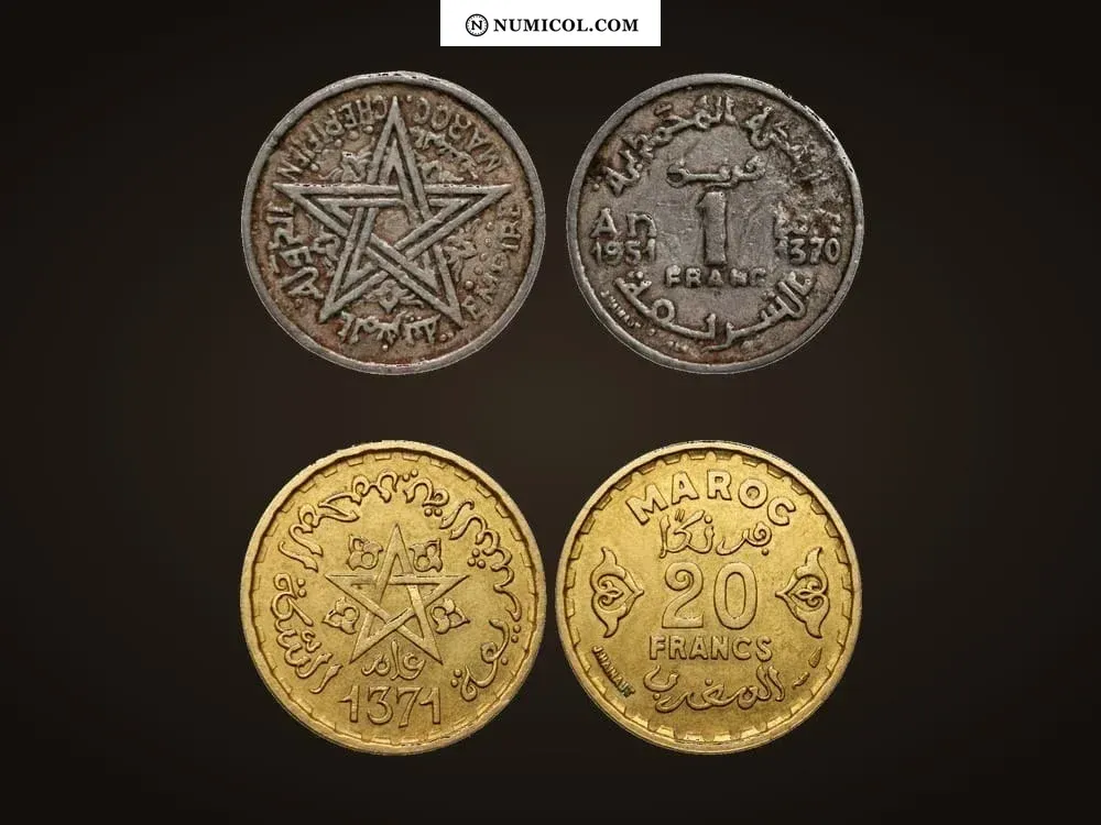 Composición representativa de French Protectorado  -  Mohammed V (1927-1953, 1955-1957)
