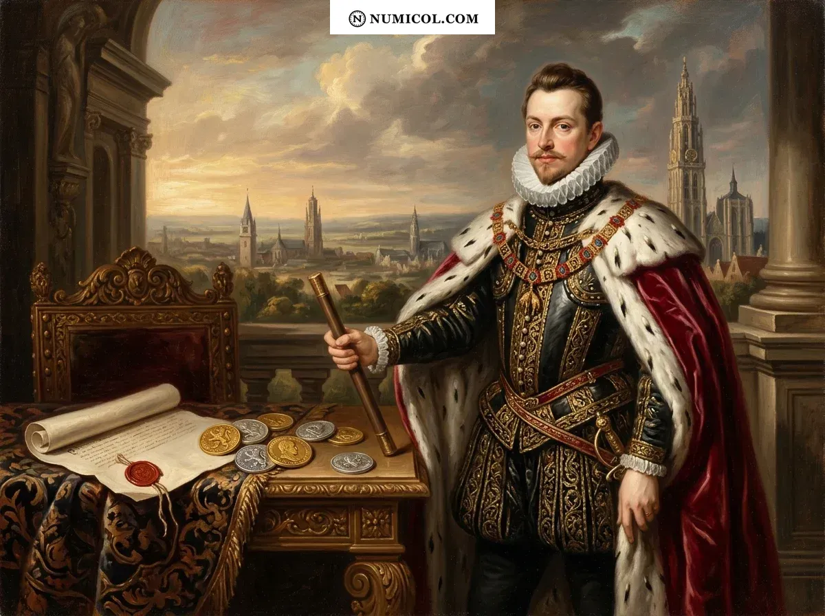 Composición representativa de Países Bajos Españoles  -  Alberto VII (1598-1621)