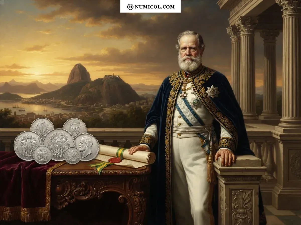 Composición representativa de Imperio de Brasil, Casa de Braganza  -  Pedro II el Magnánimo (1831-1889)