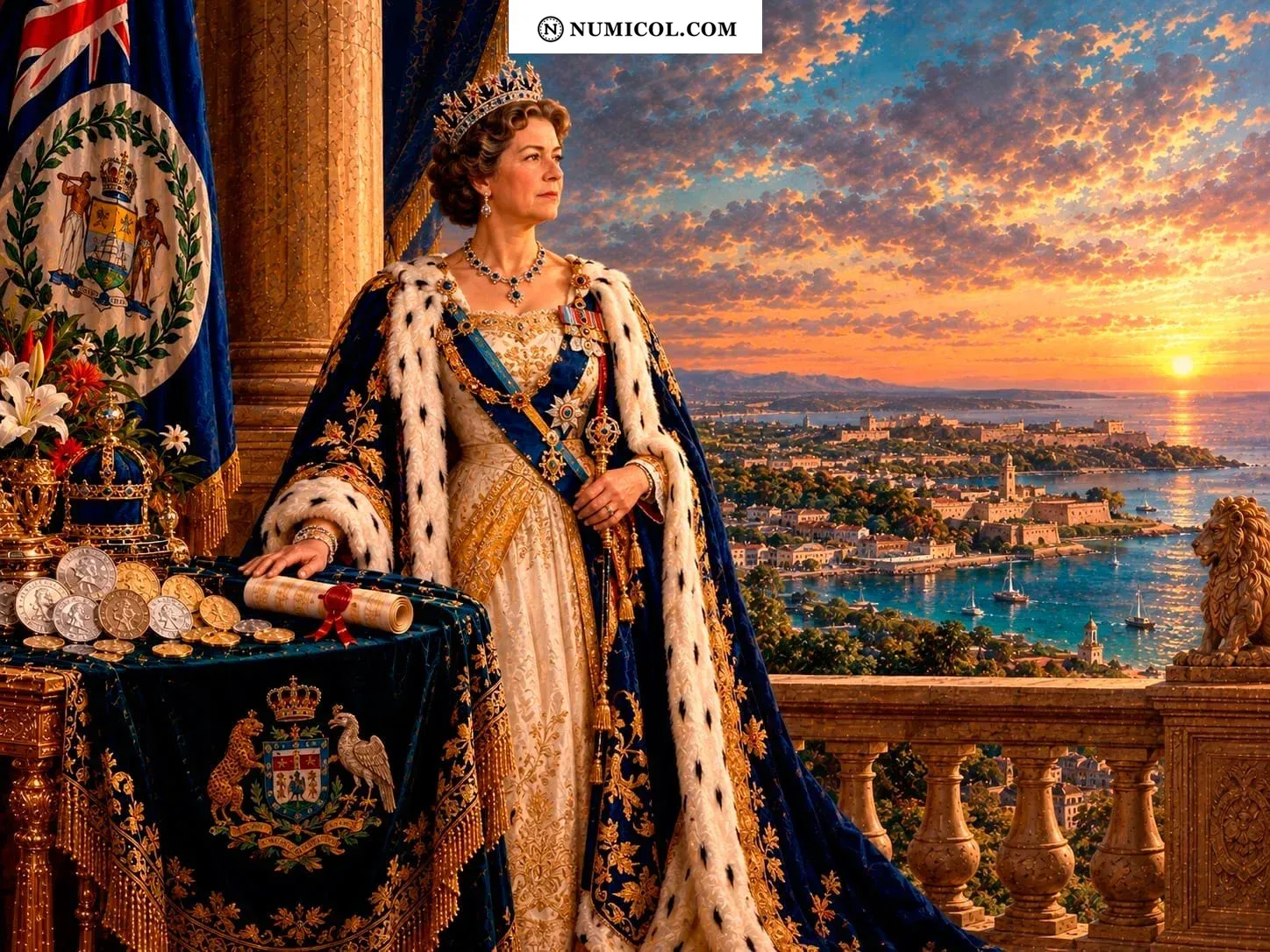 Composición representativa de British colony  -  Isabel II (1952-1997)