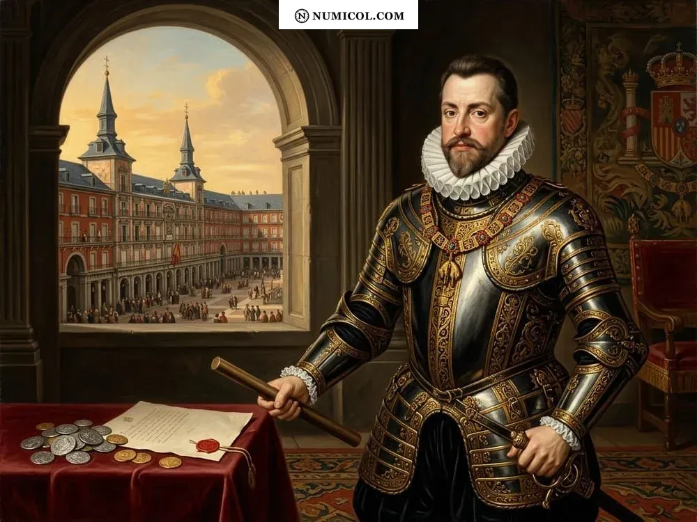 Composición representativa de Casa de Habsburgo  -  Felipe III de España (1598-1621)