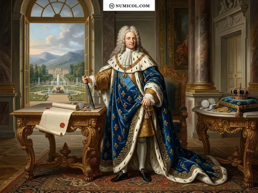 Composición representativa de Casa de Borbón  -  Felipe V (1700-1724, 1724-1746)