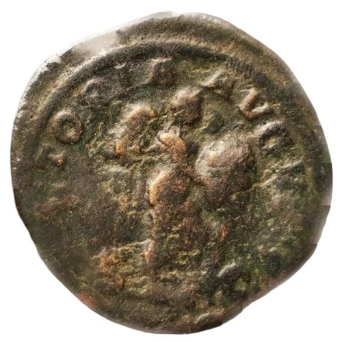 Reverso: Victoria Arrastrando Cautivo con Trofeo o Dos Victorias con Escudo (SALVS REIPVBLICAE / VICTORIAE LAETAE)