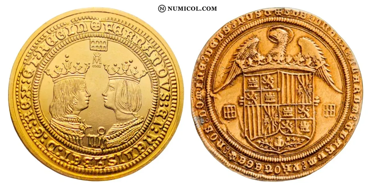 4 Excelentes de los Reyes Católicos (Col "Del real a la peseta" Nº01) - Colección Numismática