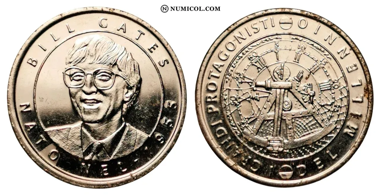 I Grandi Protagonisti del Millennio: Bill Gates (3/20) - Colección Numismática