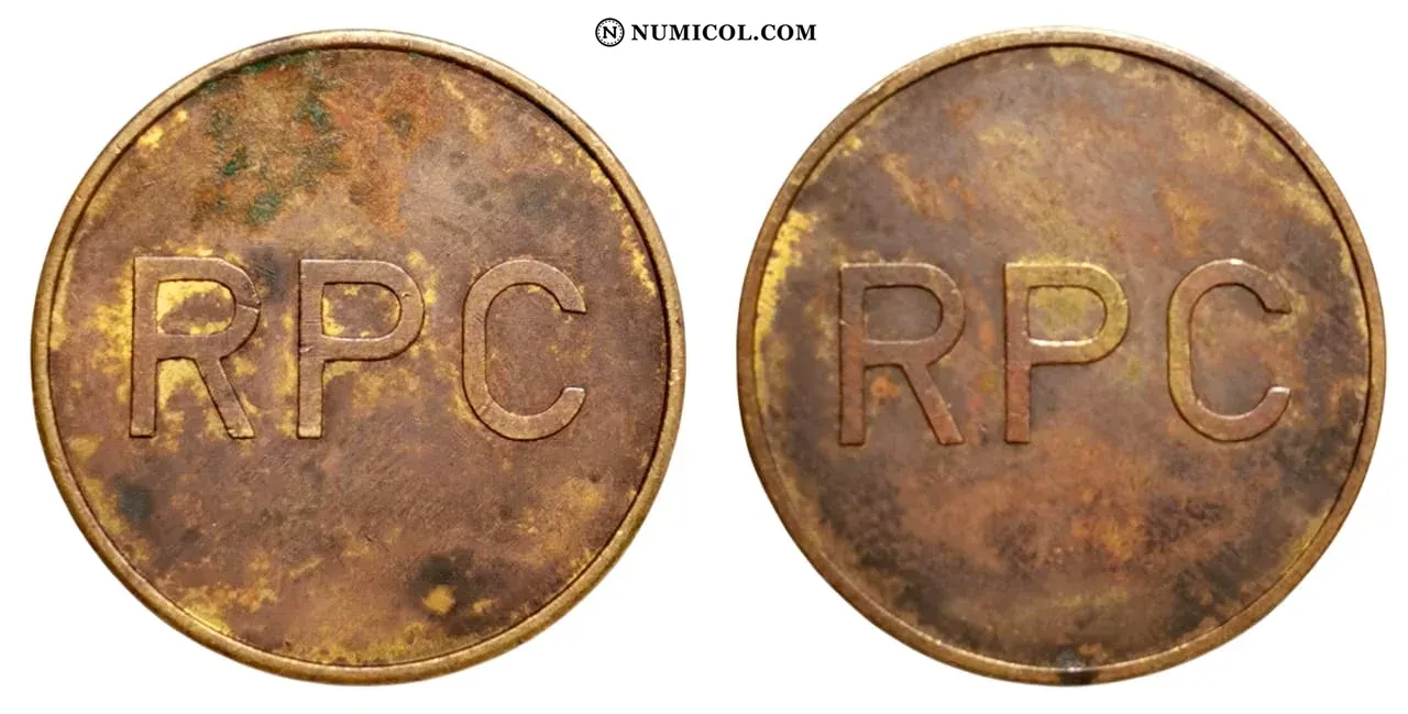 Ficha de lavado de coche: Car Wash Token - RPC - Colección Numismática