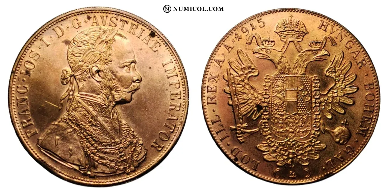 Imitación de 4 ducados de Francisco José I de Austria - Colección Numismática