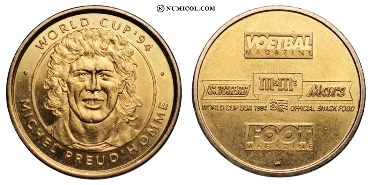Foot Magazine World Cup'94 - Michel Preud'homme - Colección Numismática