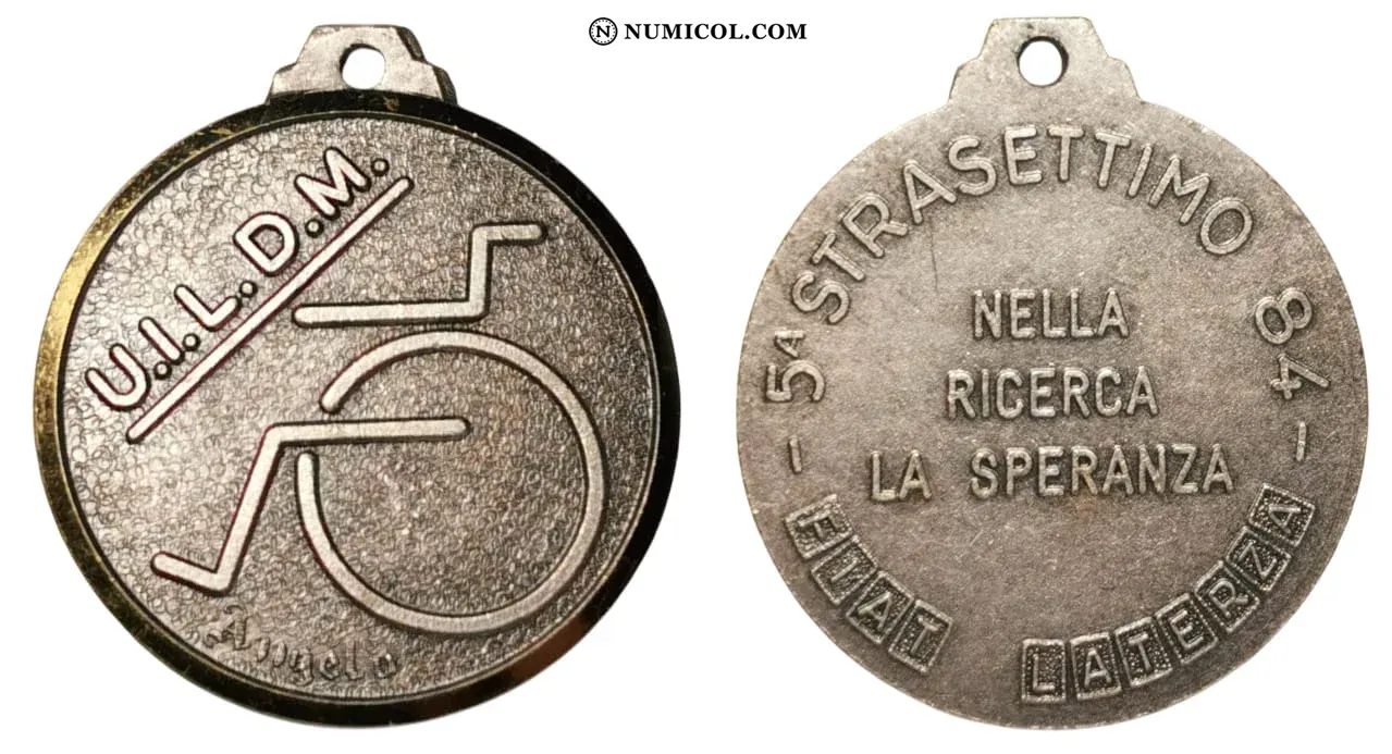 Medalla de la carrera U.I.L.D.M 5º Strasettimo 84 - Colección Numismática