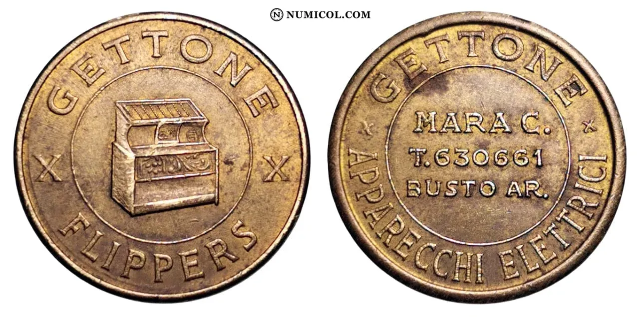 Flippers Token - Gettone Apparecchi Elettrici - MARA C. - Colección Numismática