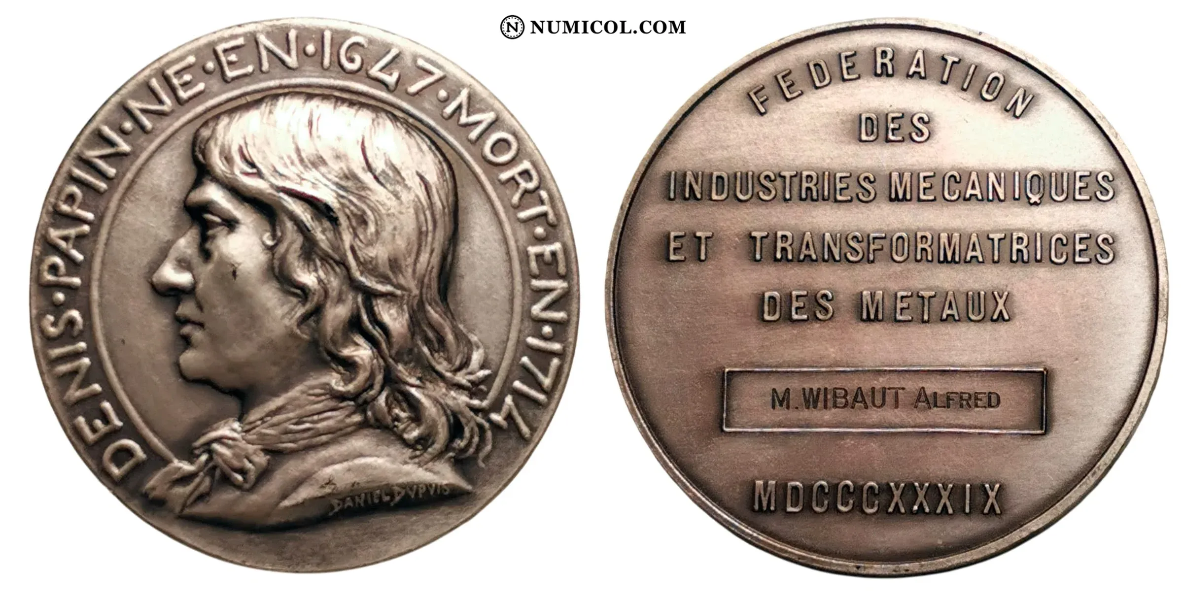[Condecoración] Medalla Denis Papin - Federación de Industrias Mecánicas y de Procesamiento de Metales.