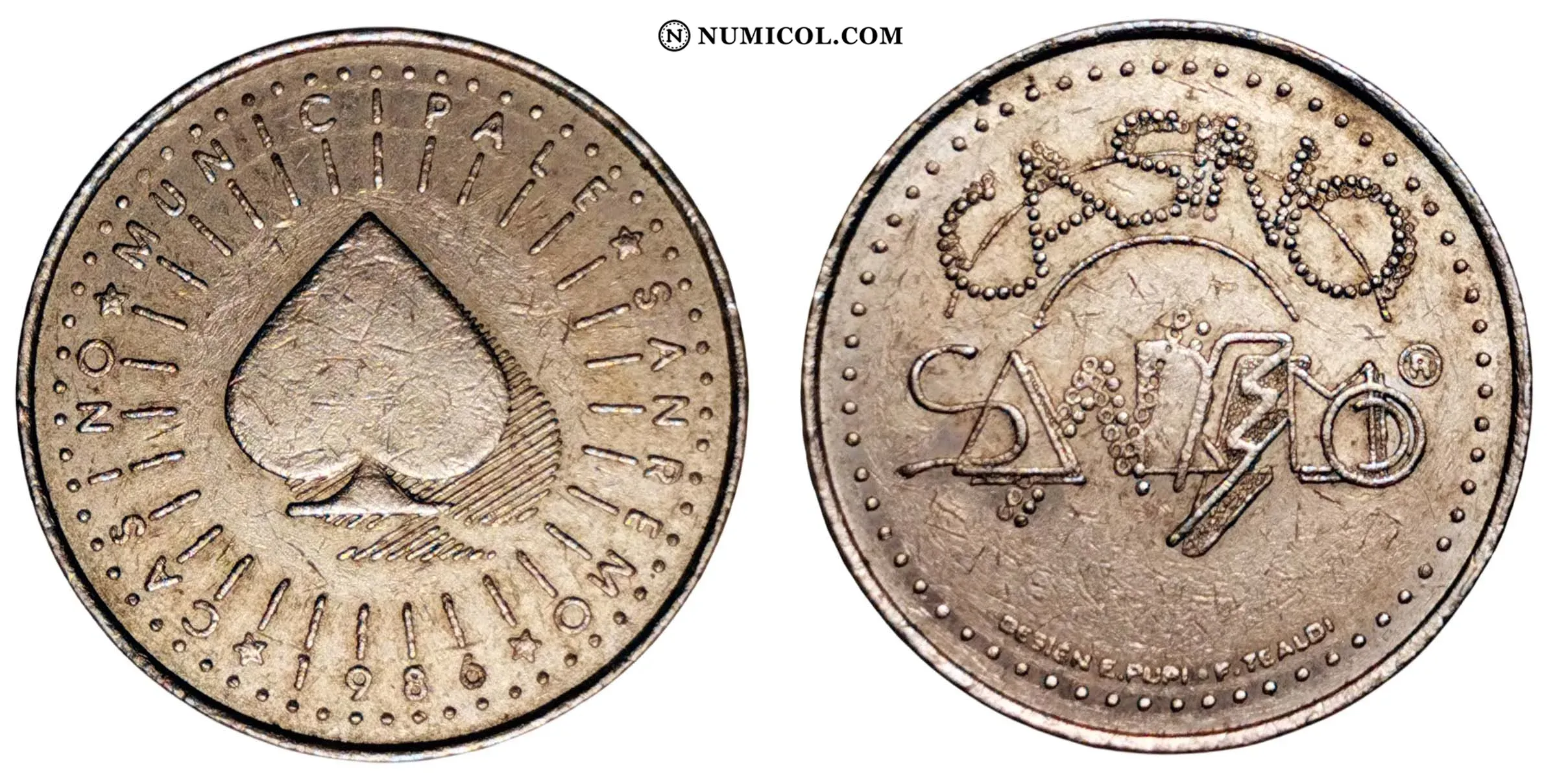 Token - Casino Sanremo Spades - Colección Numismática