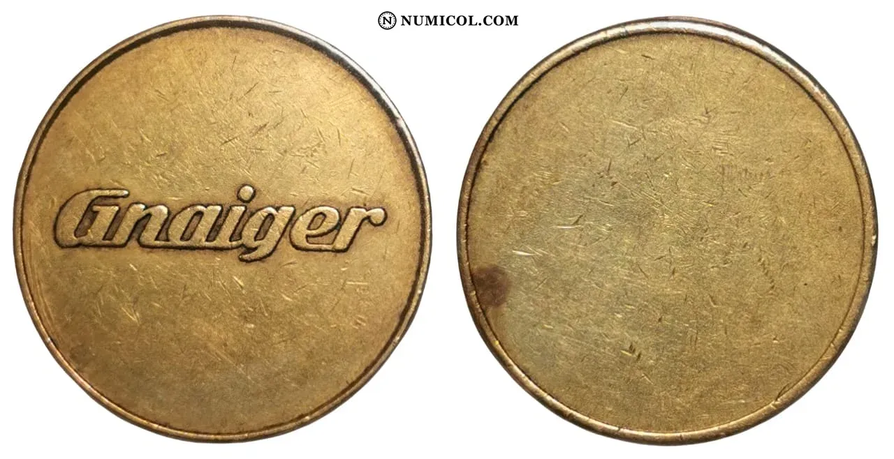 Ficha para máquinas Gnaiger - Colección Numismática