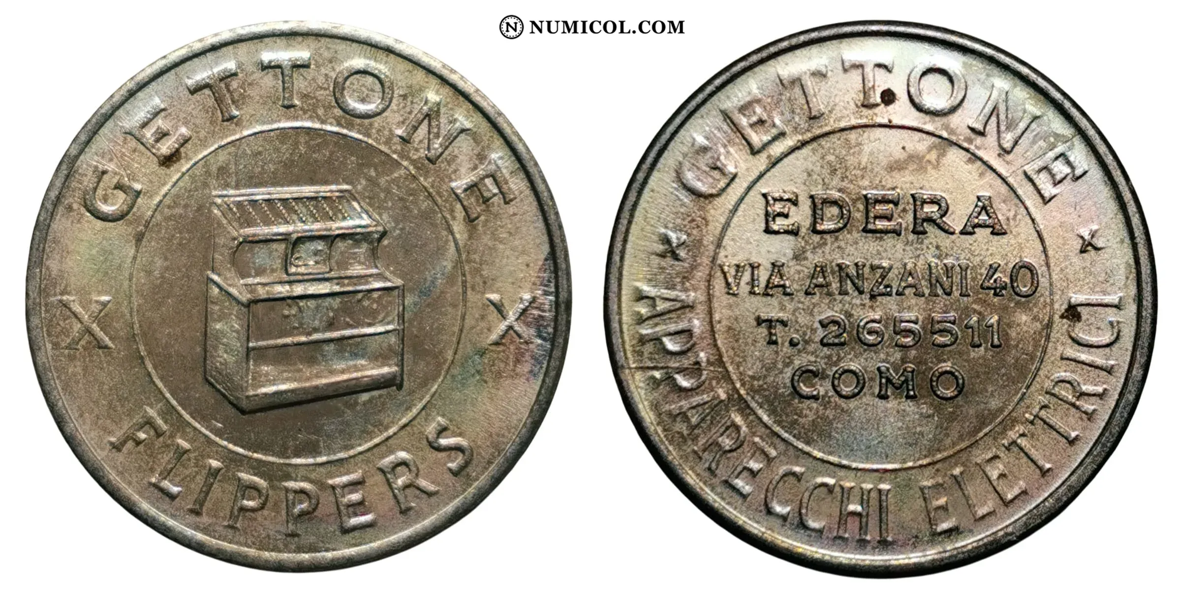 Jukebox Token - Gettone Apparecchi Elettrici Edera, Como - Colección Numismática
