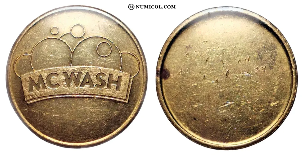 Ficha para máquinas de lavado Mc Wash - Colección Numismática