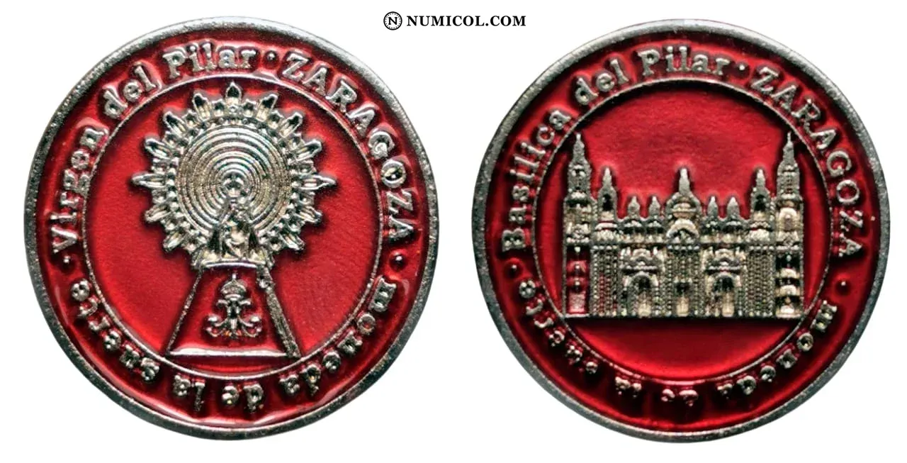Medalla Virgen del Pilar Roja - Colección Numismática