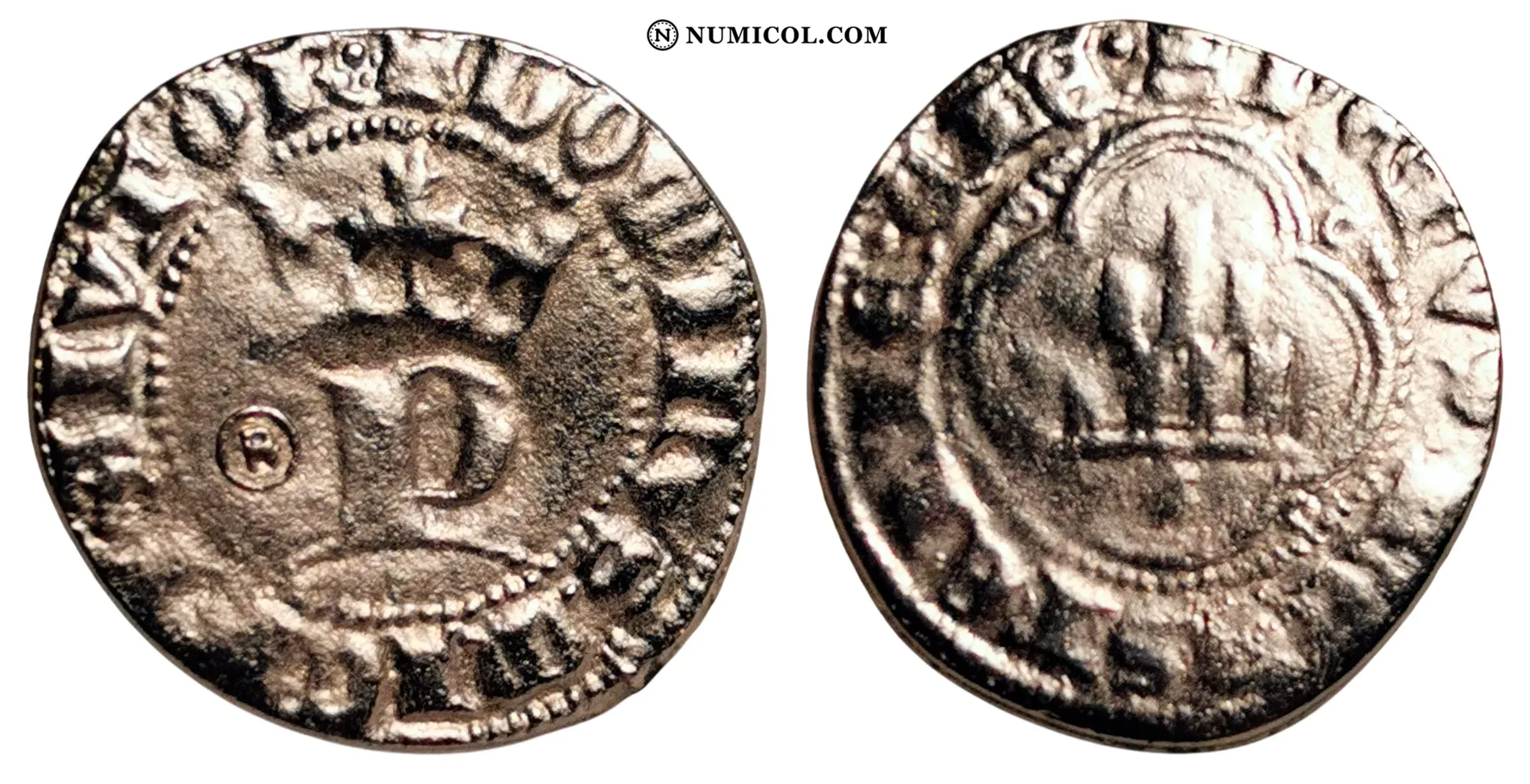 Replica 1/2 real de Pedro I de Castilla (Coruña) - Colección Numismática