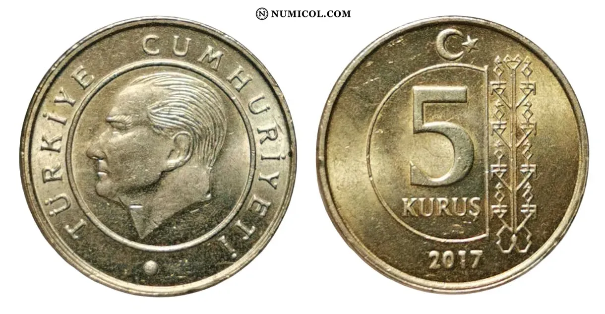 Moneda 5 Kuru? año 2017