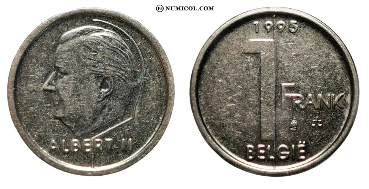 1 Franc - Albert II (Dutch text)