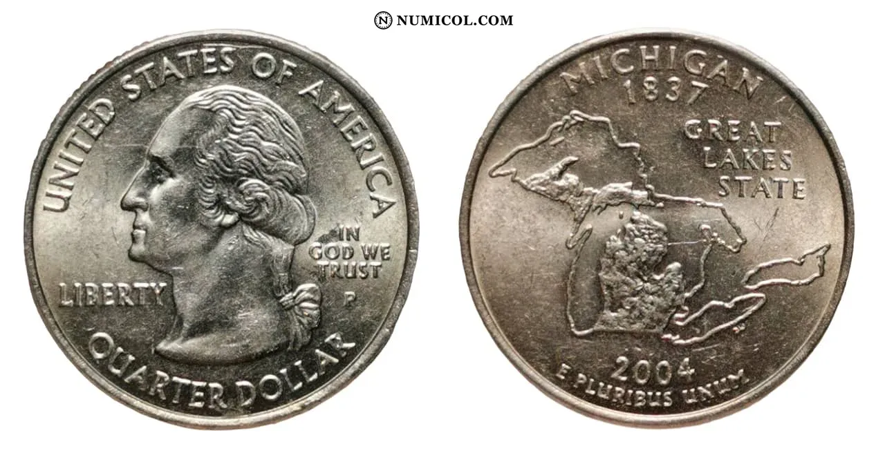 ¼ Dollar "Washington Quarter" (Michigan)