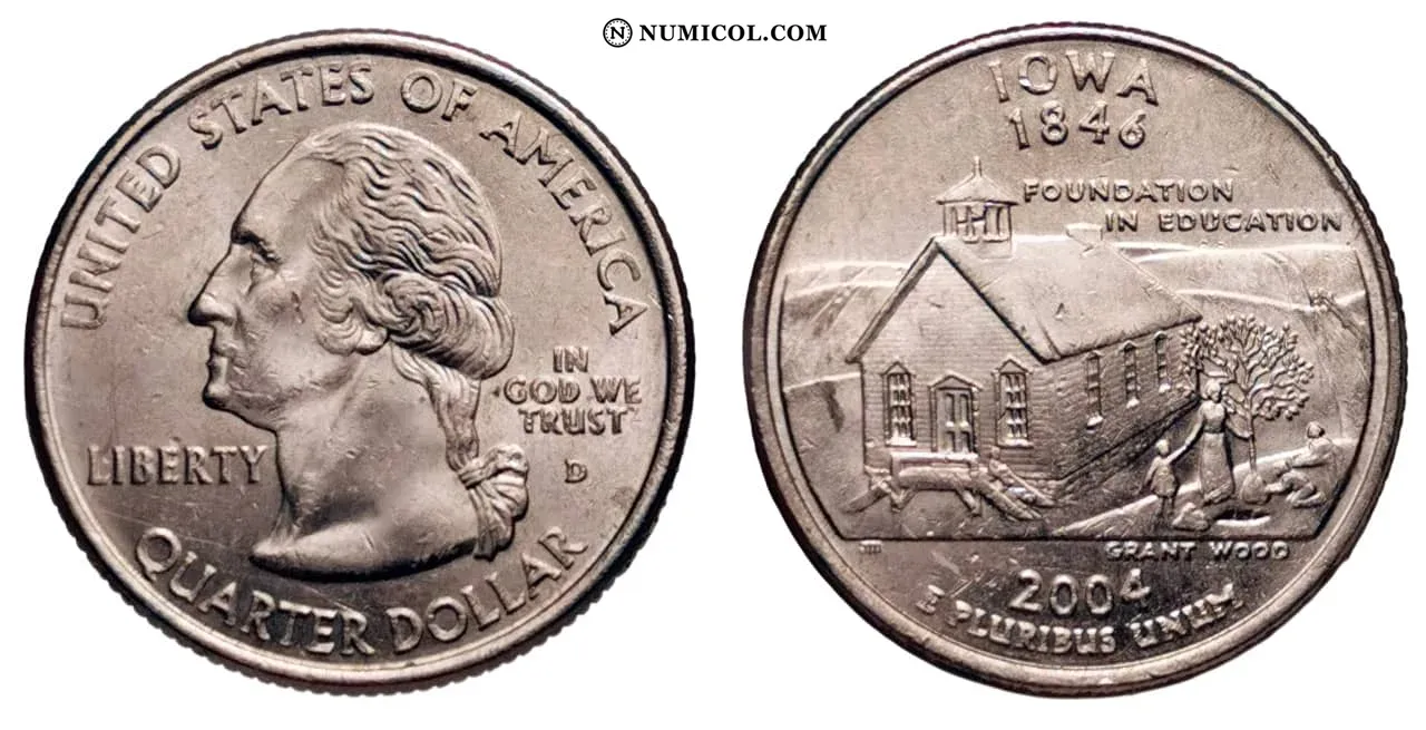 ¼ Dollar "Washington Quarter" (Iowa)
