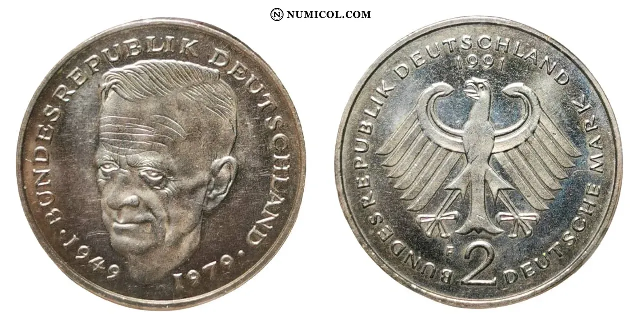 2 Deutsche Mark (Kurt Schumacher)