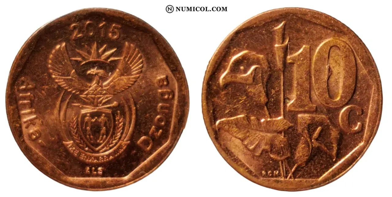 Moneda 10 Cents (Afrika-Dzonga)