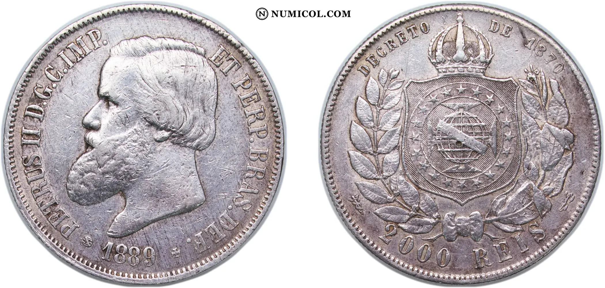 2000 Réis - Pedro II