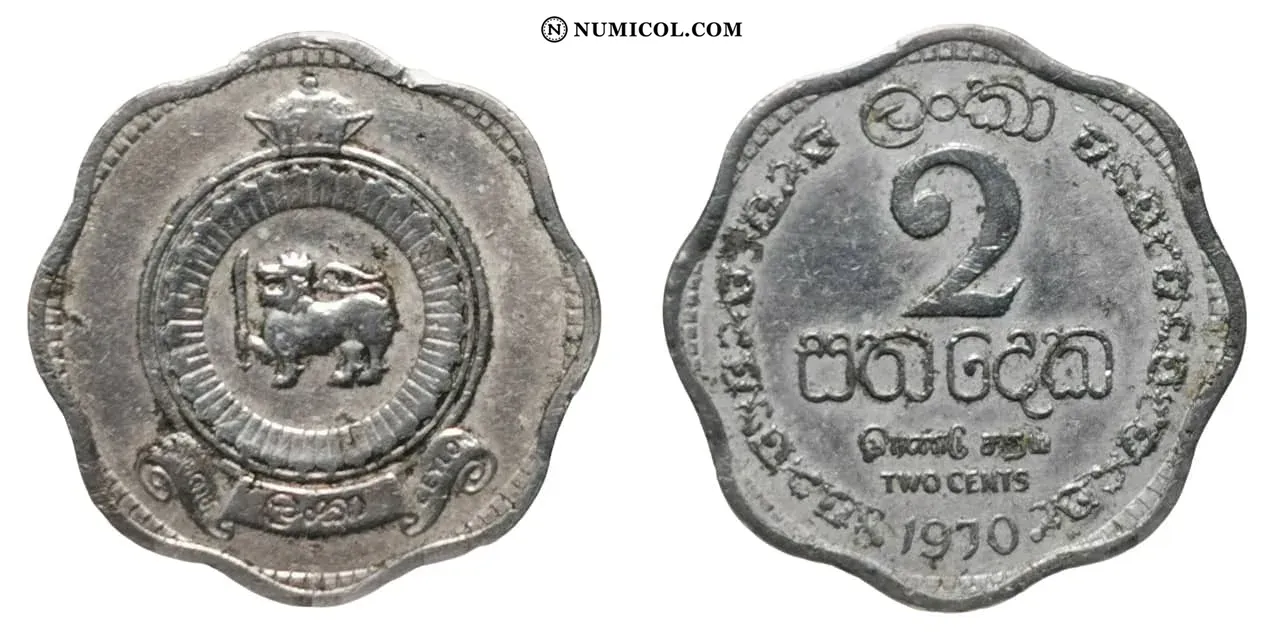 Moneda 2 Cents - Isabel II