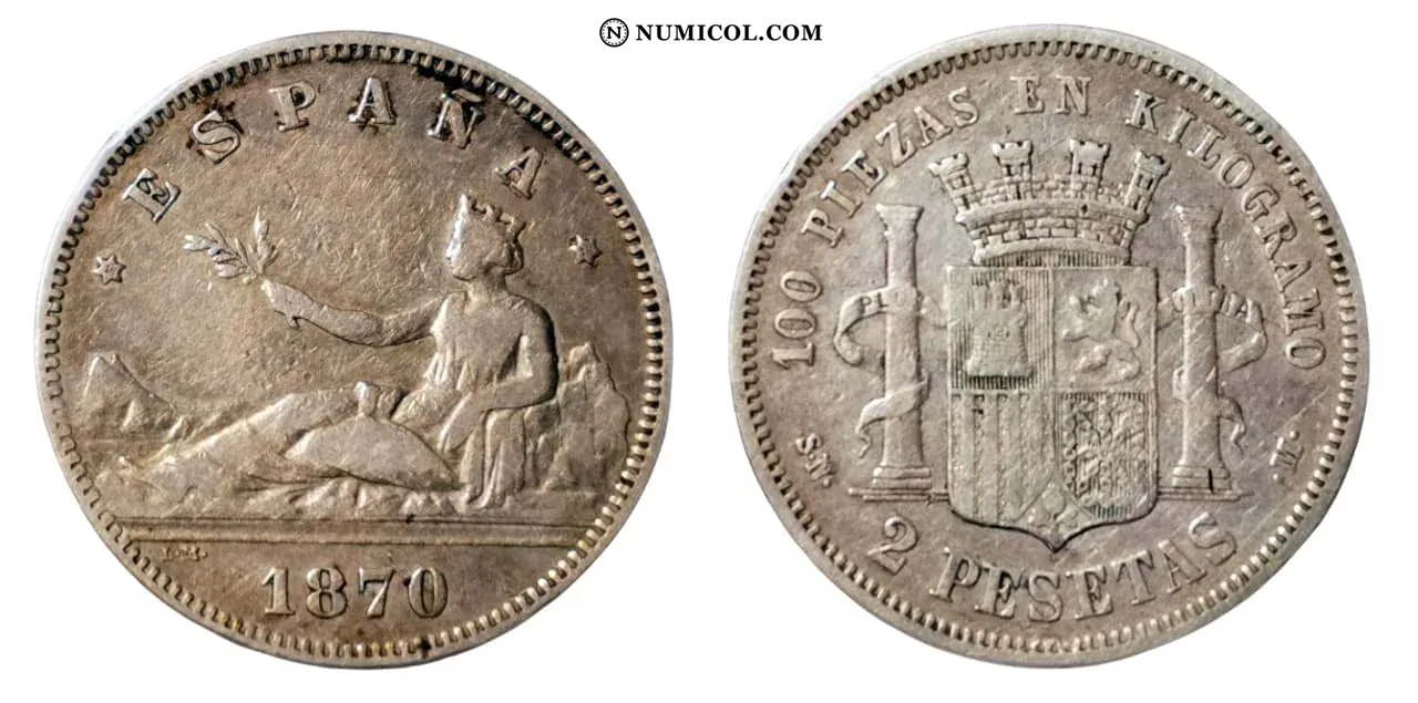 2 Pesetas - Provisional Government