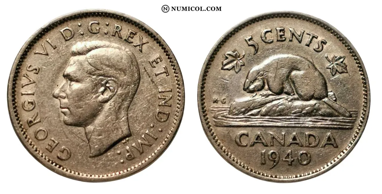 5 Cents - George VI (round)