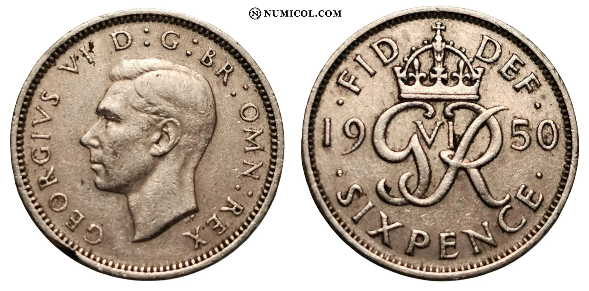 6 Peniques - Jorge VI (3rd coinage)