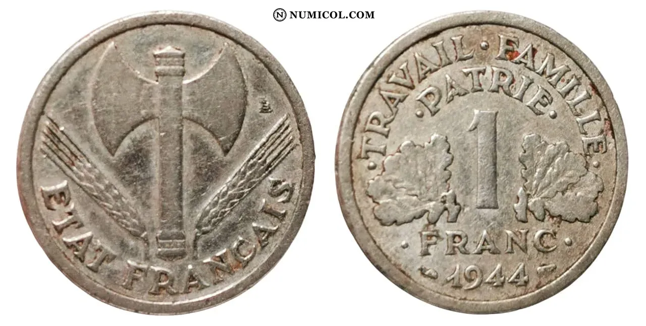 1 Franc (Vichy French State - light type)