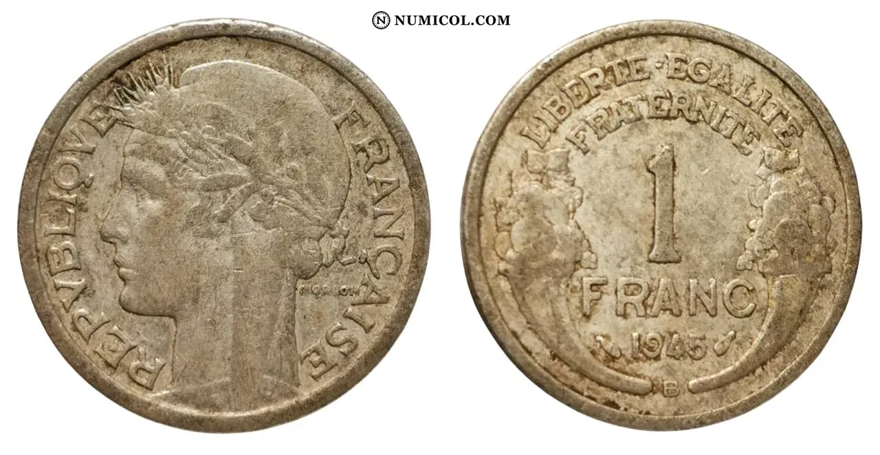 1 Franc (aluminium, light type)