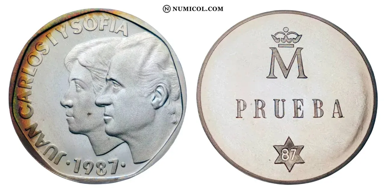 500 Pesetas - Juan Carlos I (silver; portraits)