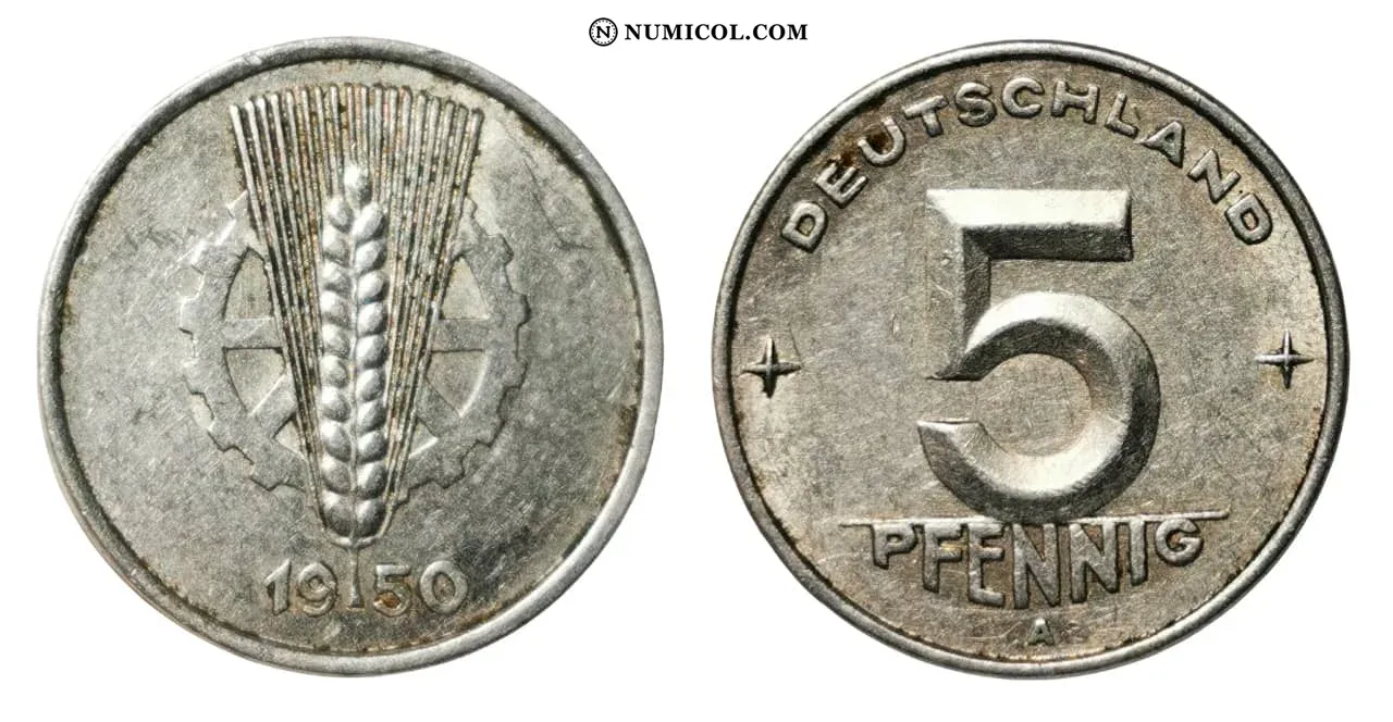 Moneda 5 Pfennigs