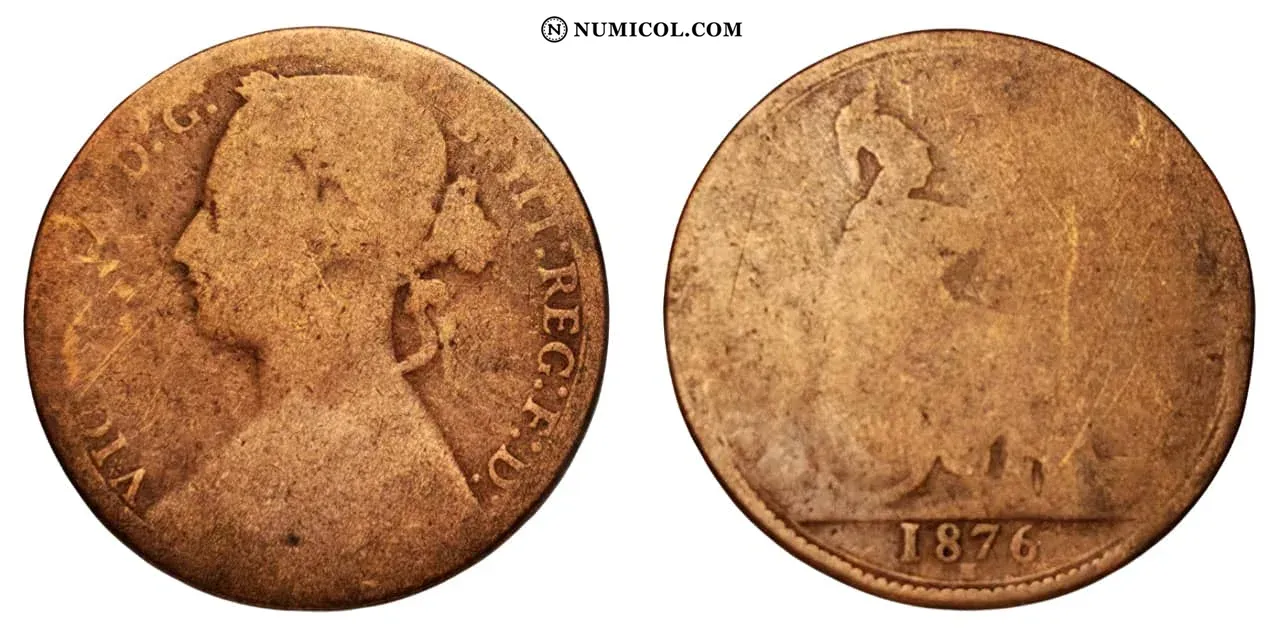 1 Penique - Victoria (2.º retrato; 2nd type)