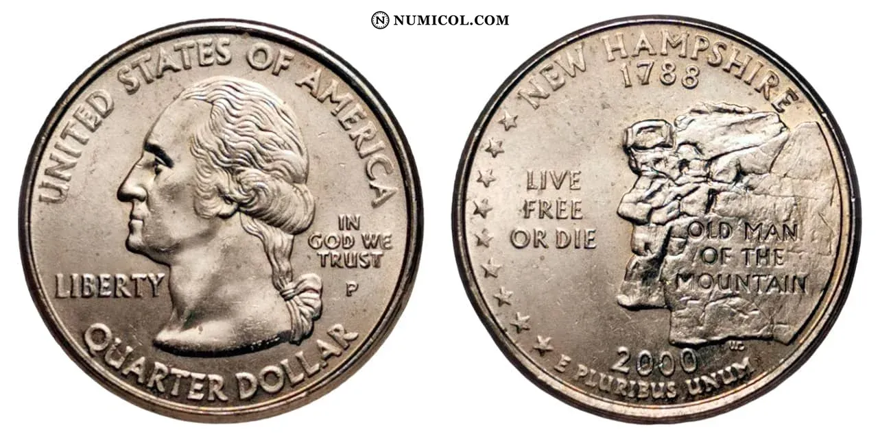 ¼ Dollar "Washington Quarter" (New Hampshire)