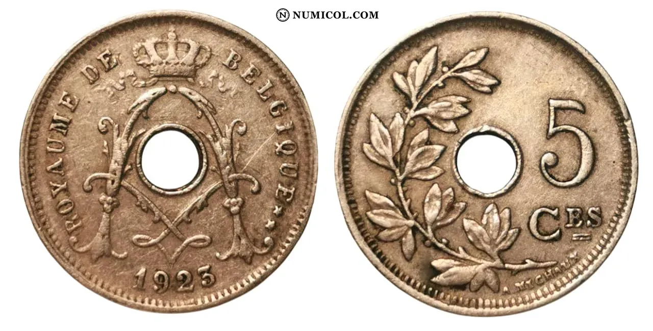 5 Centimes - Albert I (French text)