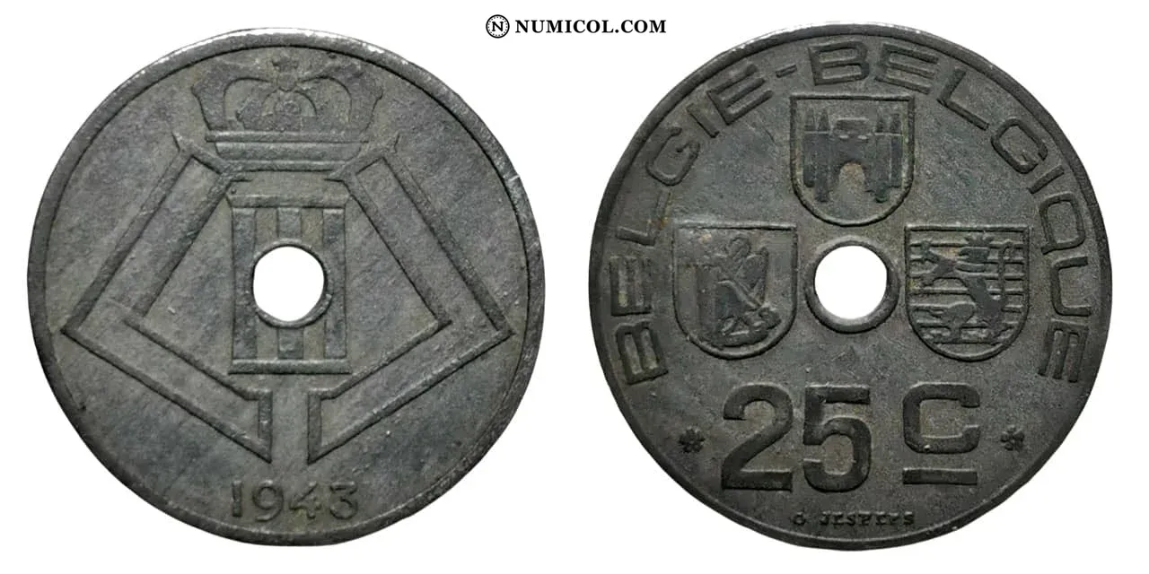 25 Centimes - Léopold III (BELGIE-BELGIQUE)