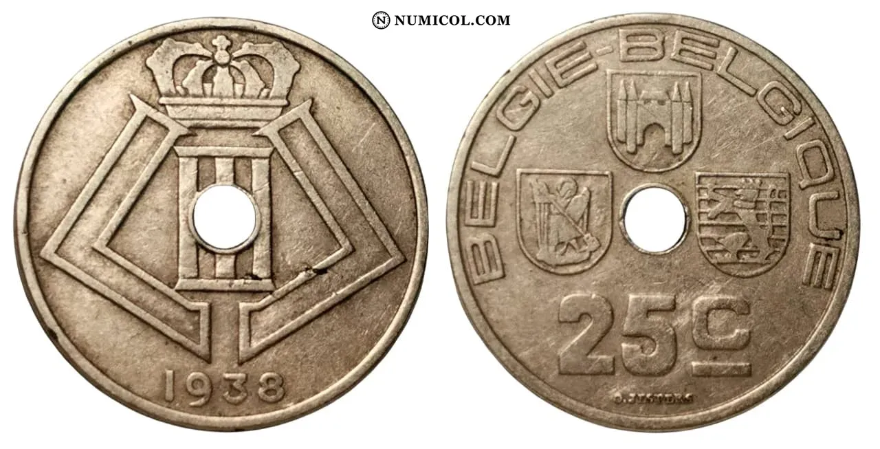 Moneda 25 Centimes - Leopoldo III (BELGIE-BELGIQUE)