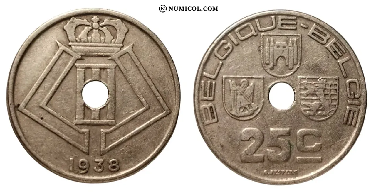 25 Centimes - Léopold III (BELGIQUE-BELGIE)