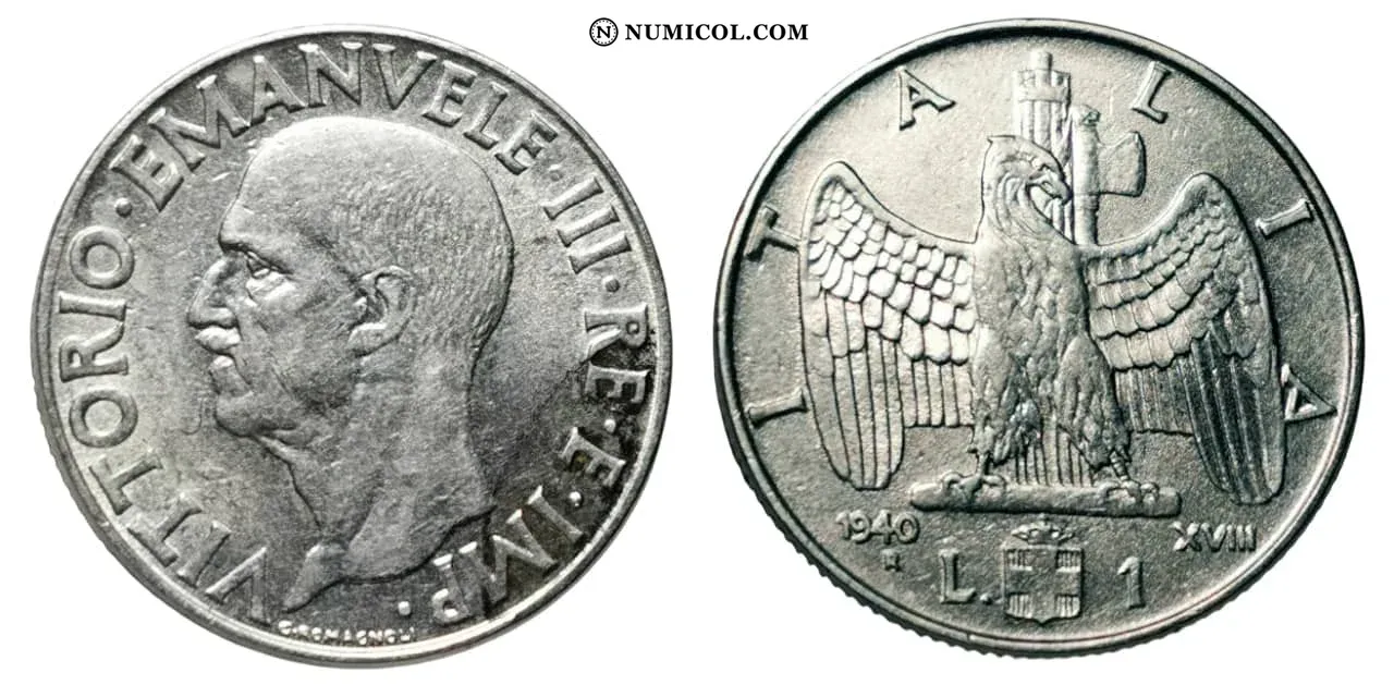 1 Lira - Victor Emmanuel III (non-magnetic)