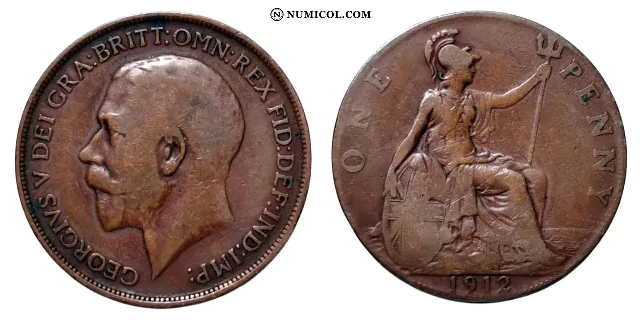 Moneda 1 Penique - Jorge V