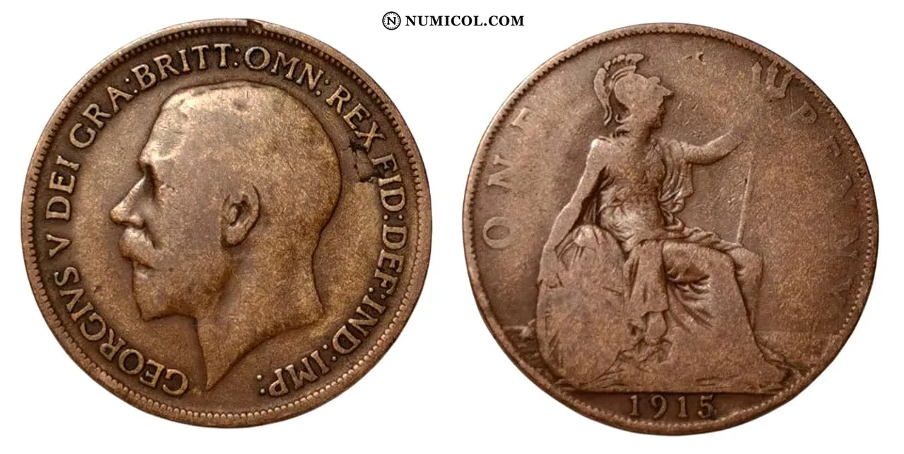 Moneda 1 Penique - Jorge V