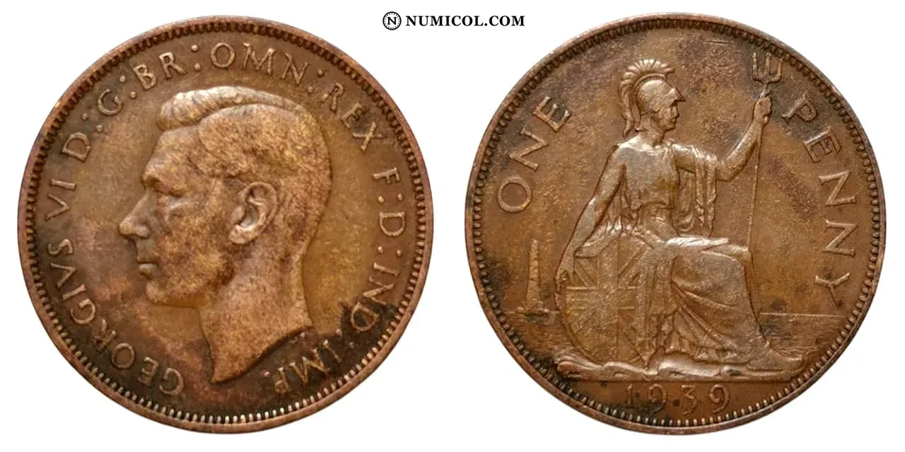 1 Penny - George VI (with 'IND:IMP')