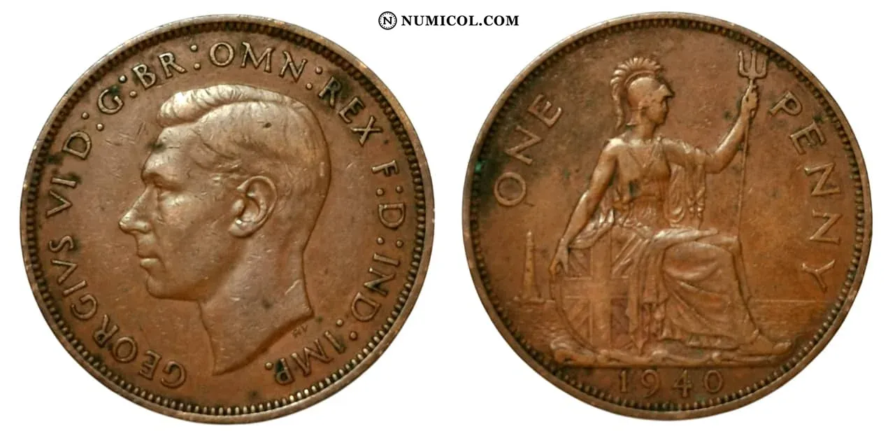 1 Penny - George VI (with 'IND:IMP')