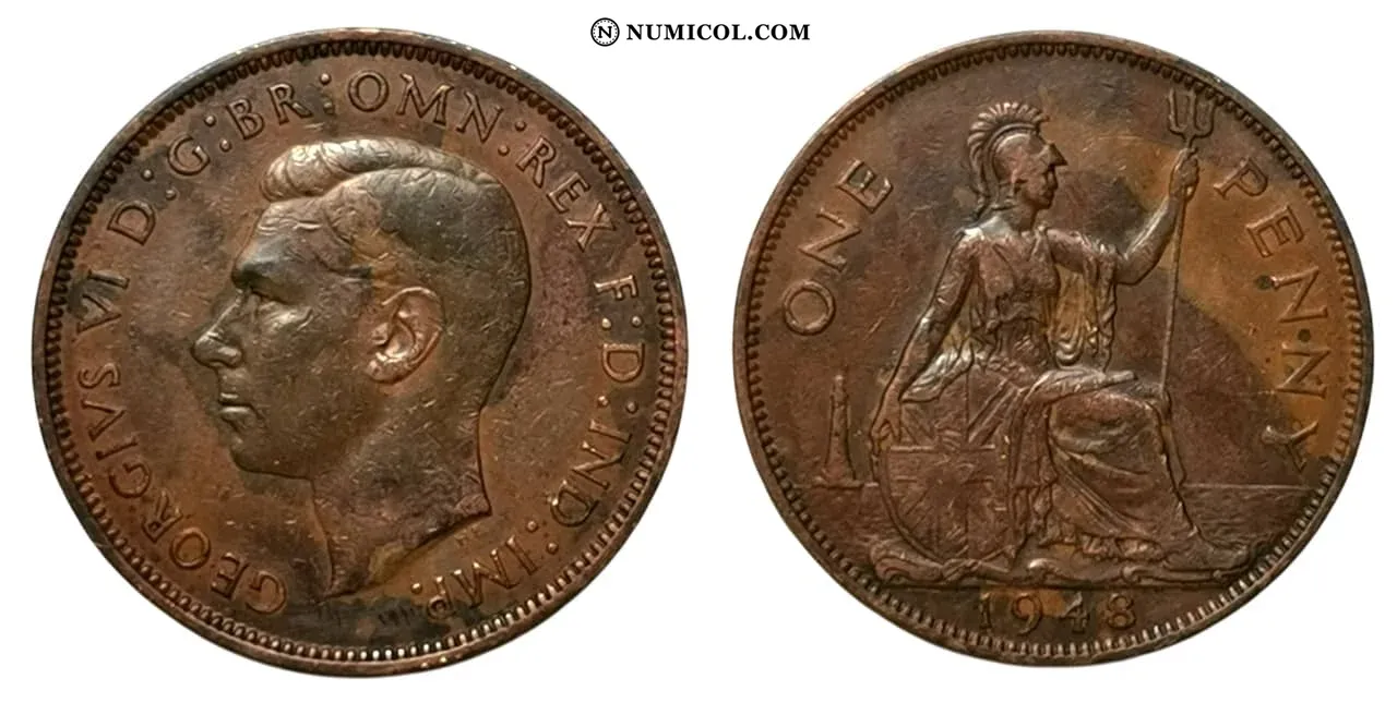 1 Penny - George VI (with 'IND:IMP')